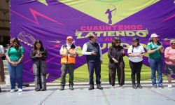 INAUGURAN EN LA EXPLANADA DE LA ALCALDIA CUAUHTEMOC RUTA PAMBOLERA CON TOTEM DIGITAL INTERACTIVO
