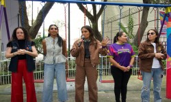 ALE ROJO DE LA VEGA ENTREGA REHABILITACION DE PARQUE PE?AFIEL EN LA OBRERA